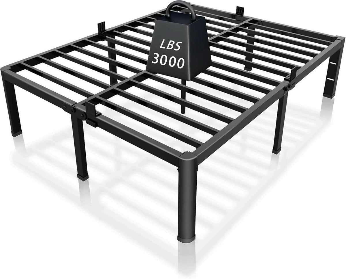 Premium King Size Metal Bed Frame With Under Bed Storage