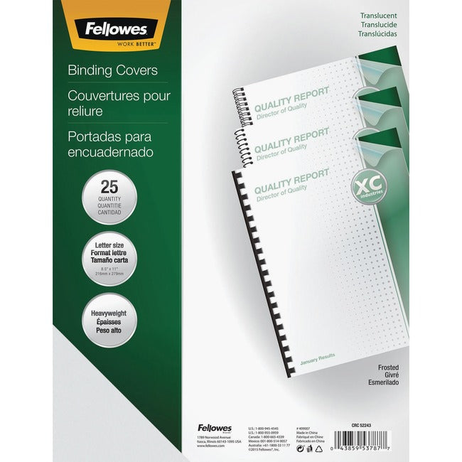 Presentation Covers Letter Size Frosted - Professional Document Protection | Fellowes 5224301