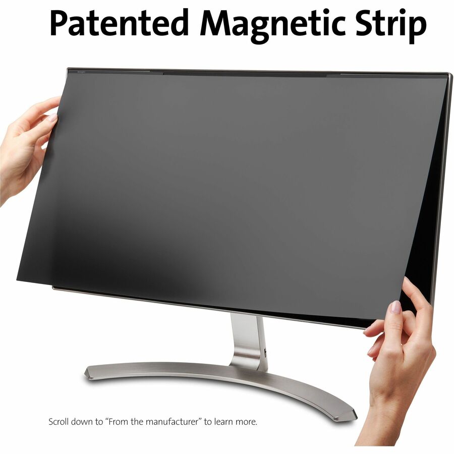 Privacy Screen Monitor 24 Inch Magnetic Strip - TAA Compliant Blue Light Protection | TecISoft K58357WW