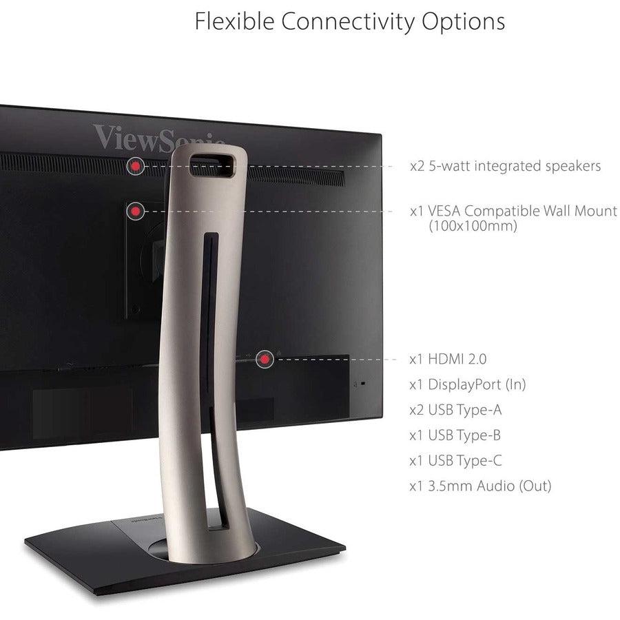 Professional 4K Monitor - ViewSonic VP3268a-4K 32" Pantone Validated Display with Docking Station | TechSoft