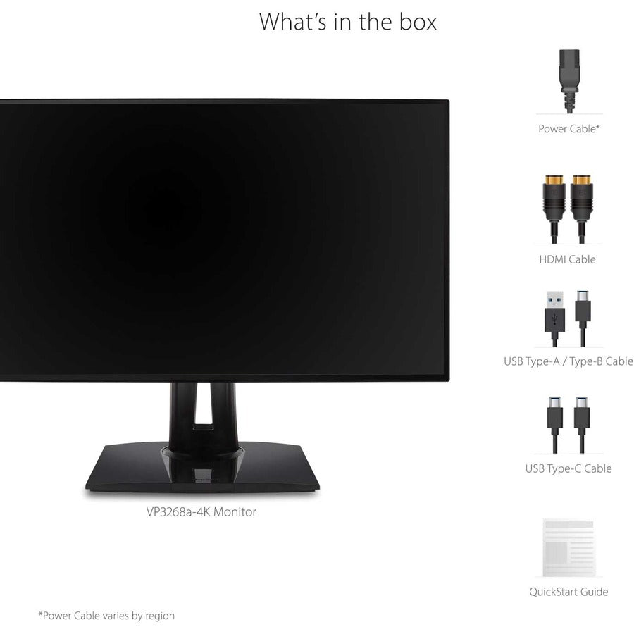 Professional 4K Monitor - ViewSonic VP3268a-4K 32" Pantone Validated Display with Docking Station | TechSoft