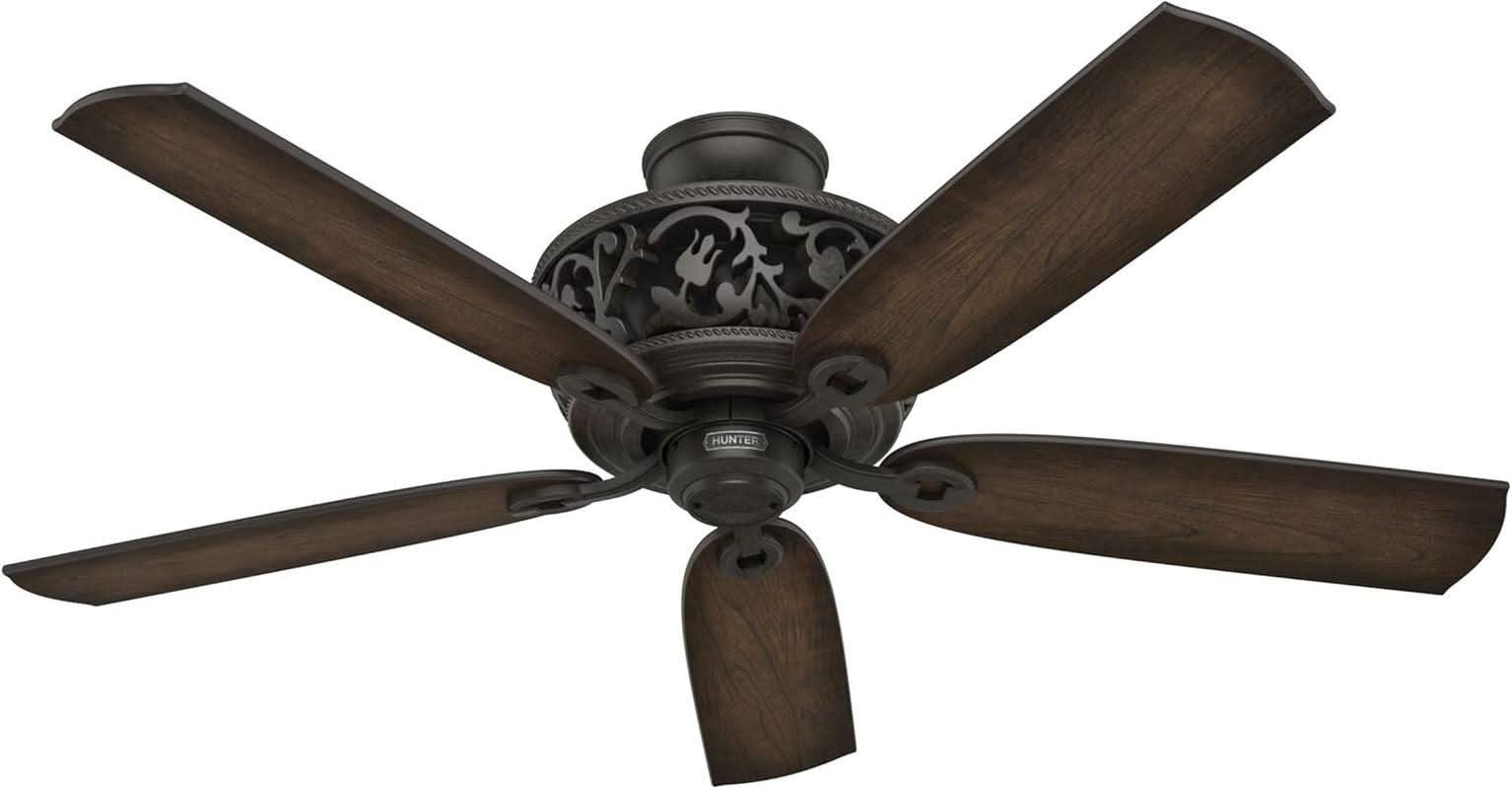 Promenade 54 Inch Indoor Ceiling Fan LED Lights Bronze Finish DC Motor Remote