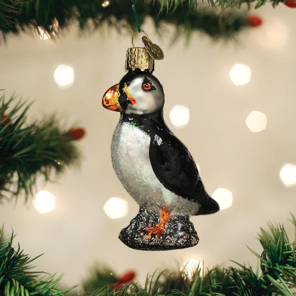 Puffin Glass Ornament