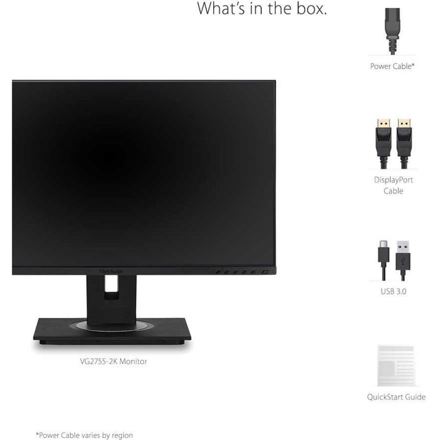 QHD USB-C Monitor - ViewSonic VG2755-2K 27-Inch Ergonomic Display | Tecisoft