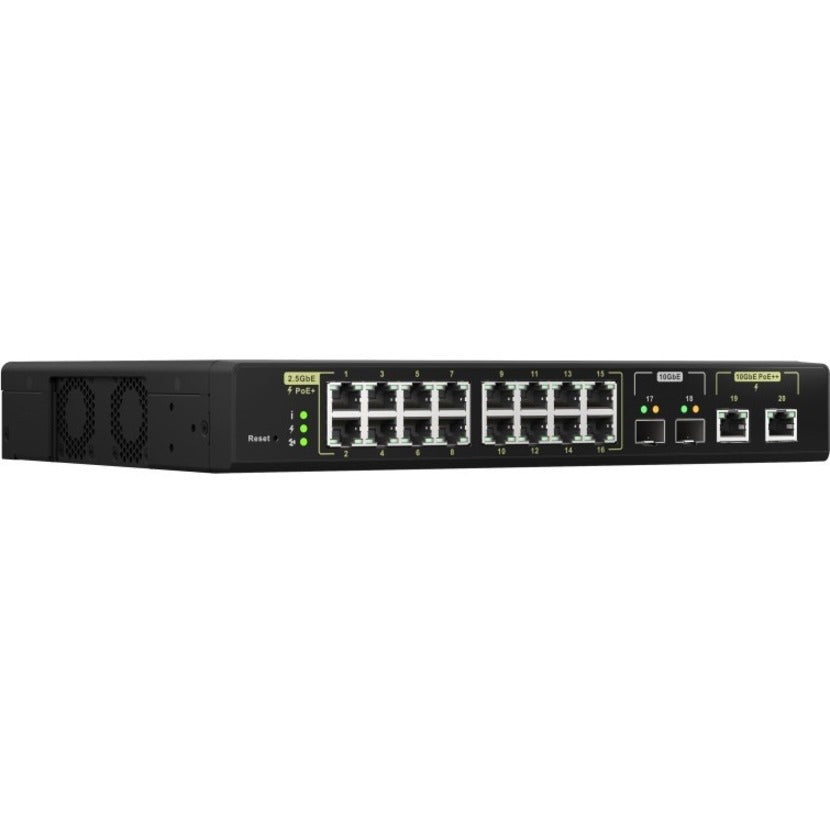 QNAP Managed Switch QSW-M2116P-2T2S - 16-Port 2.5GbE PoE++ L2 Switch | TecISoft QSW-M2116P-2T2S-US