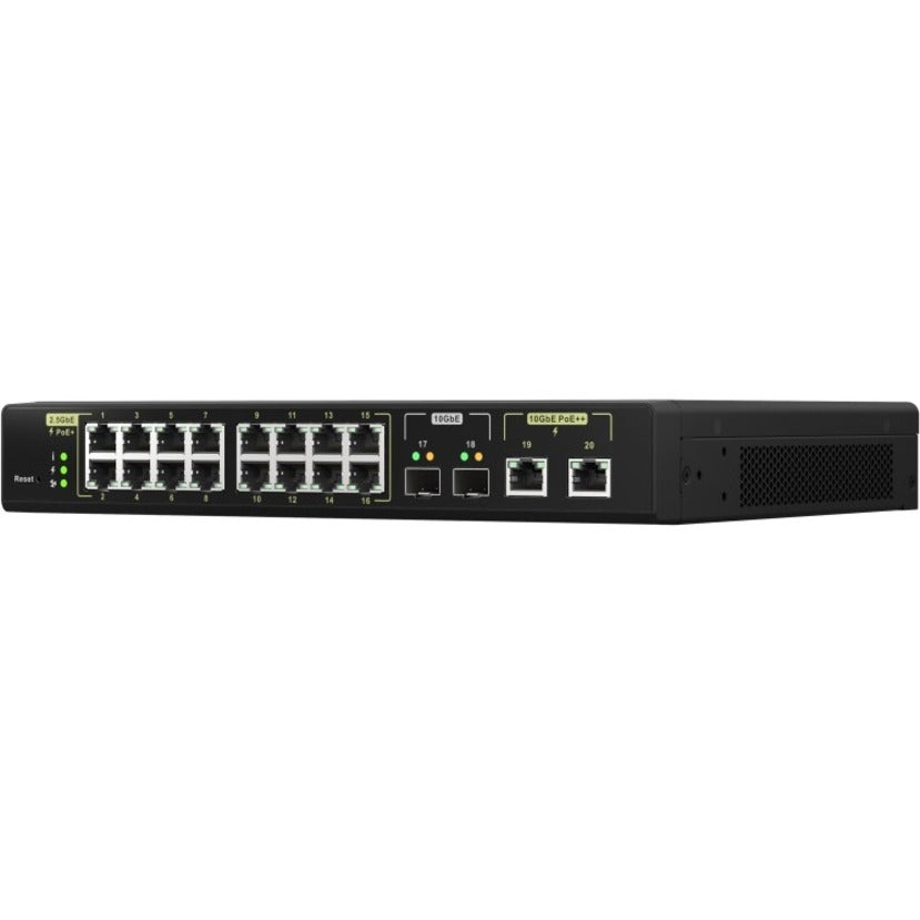 QNAP Managed Switch QSW-M2116P-2T2S - 16-Port 2.5GbE PoE++ L2 Switch | TecISoft QSW-M2116P-2T2S-US