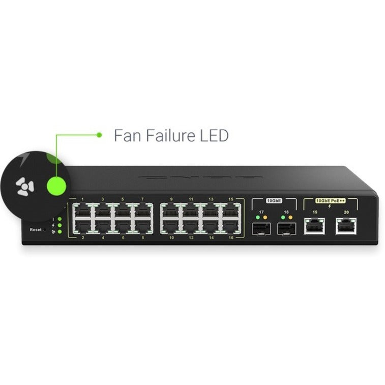 QNAP Managed Switch QSW-M2116P-2T2S - 16-Port 2.5GbE PoE++ L2 Switch | TecISoft QSW-M2116P-2T2S-US