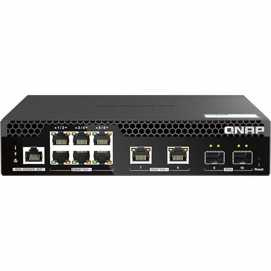 QNAP QSW-M2106PR-2S2T Ethernet Switch - 8 Ports - Manageable - 10 Gigabit Ethernet, 2.5
