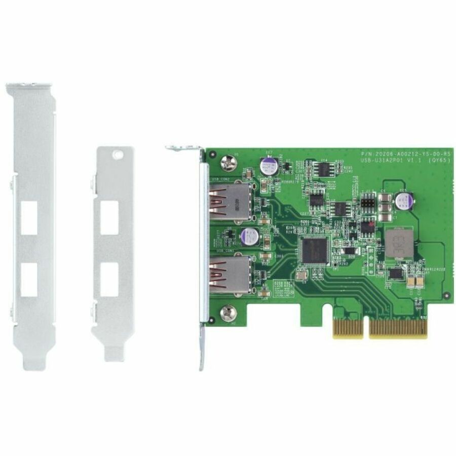 QNAP QXP-10G2U3A USB Adapter - PCI Express 2.0 x2 - Plug-in Card - 2 USB Port(s) - UASP Su