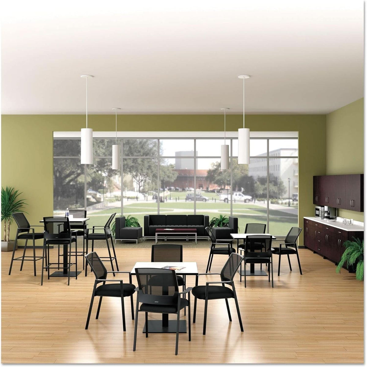 QUB Series Powered Armless L Shaped Sectional Black