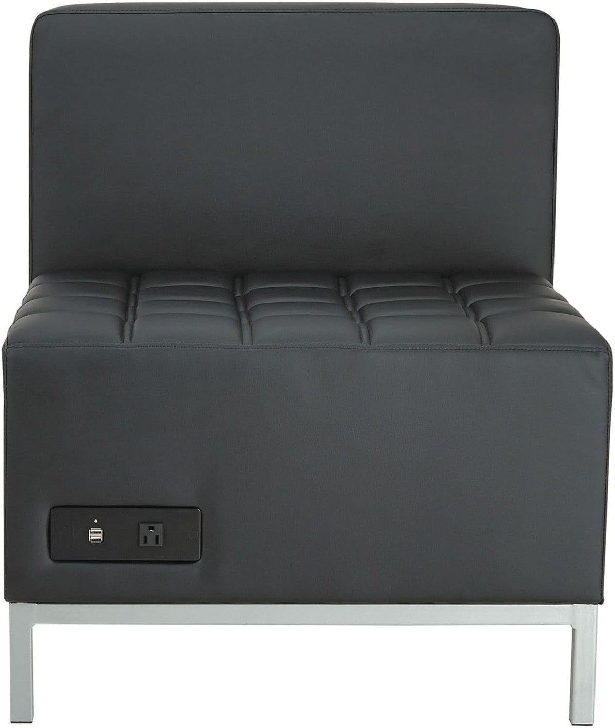 QUB Series Powered Armless L Shaped Sectional Black
