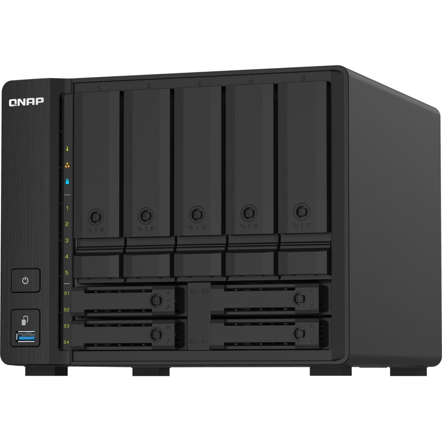 Qnap Ts-932Px-4G-Us Annapurnalabs Alpine Al324 Arm Cortex-A57 1.7Ghz/ 4Gb Ddr4/ 10Gbe Sfp+/ 9 Sata3/ Usb3.2/ 9 Bay Desktop Nas For Smbs