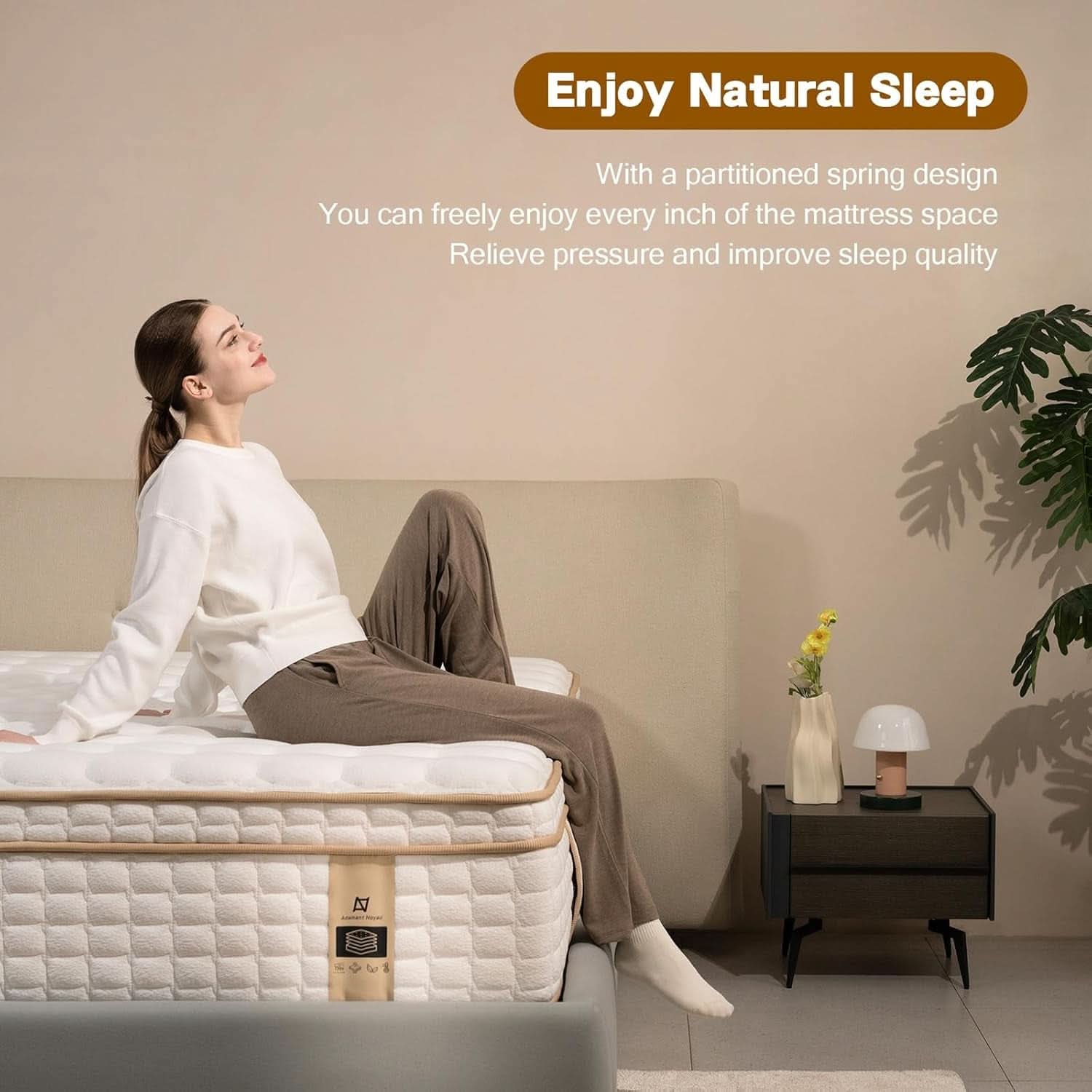 Queen 12 Inch CertipurUS Memory Foam Hybrid Mattress