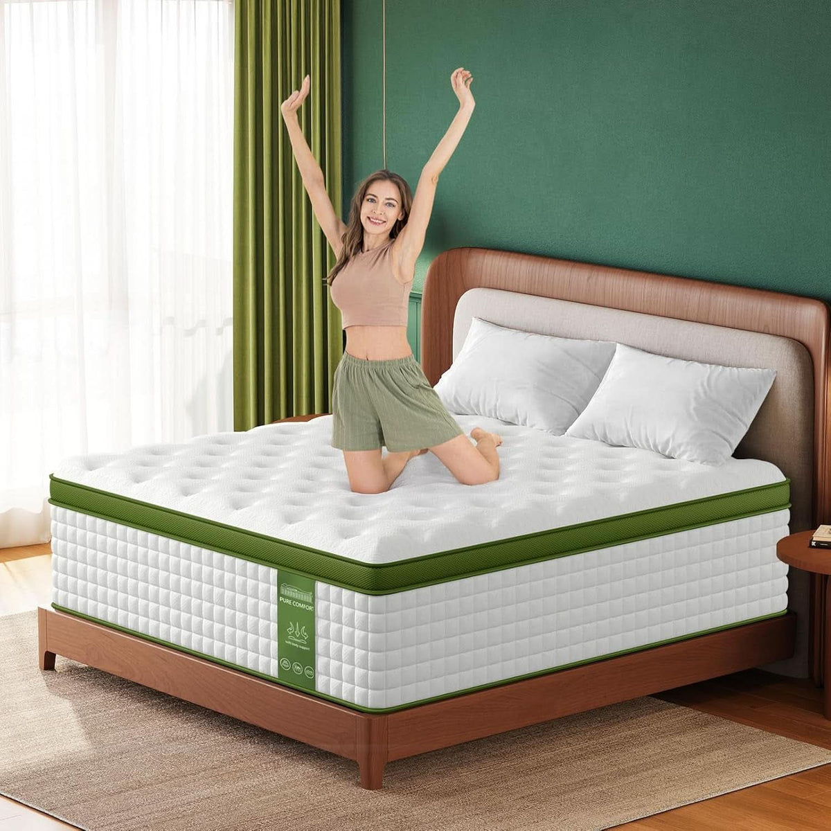 Queen 12 Inch Cooling Gel Mattress With Firm Support
