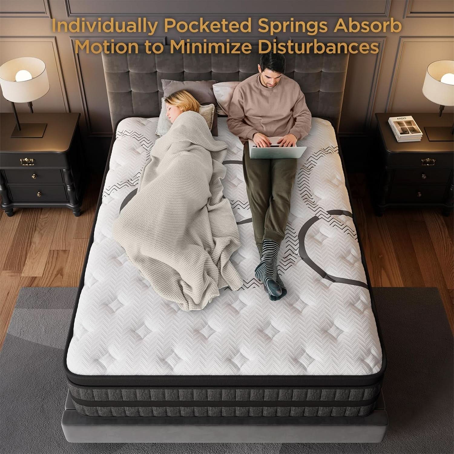 Queen 12 Inch Hybrid Mattress Pocket Spring System Plus