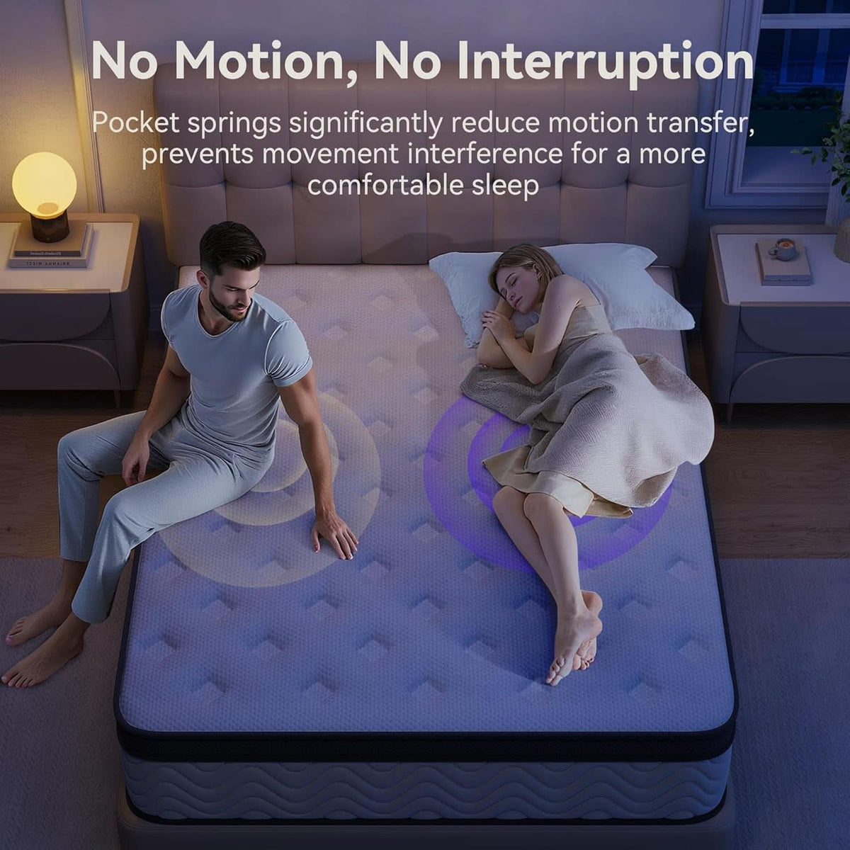 Queen 12 Inch Hybrid Mattress With Ultra Memory Foam