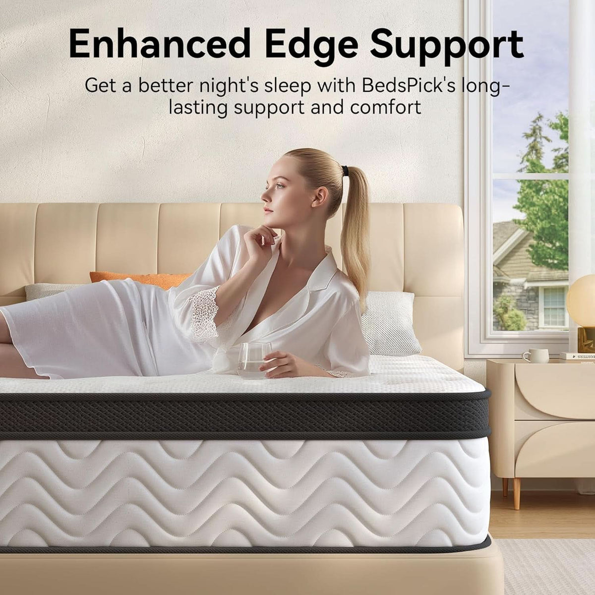 Queen 12 Inch Hybrid Mattress With Ultra Memory Foam