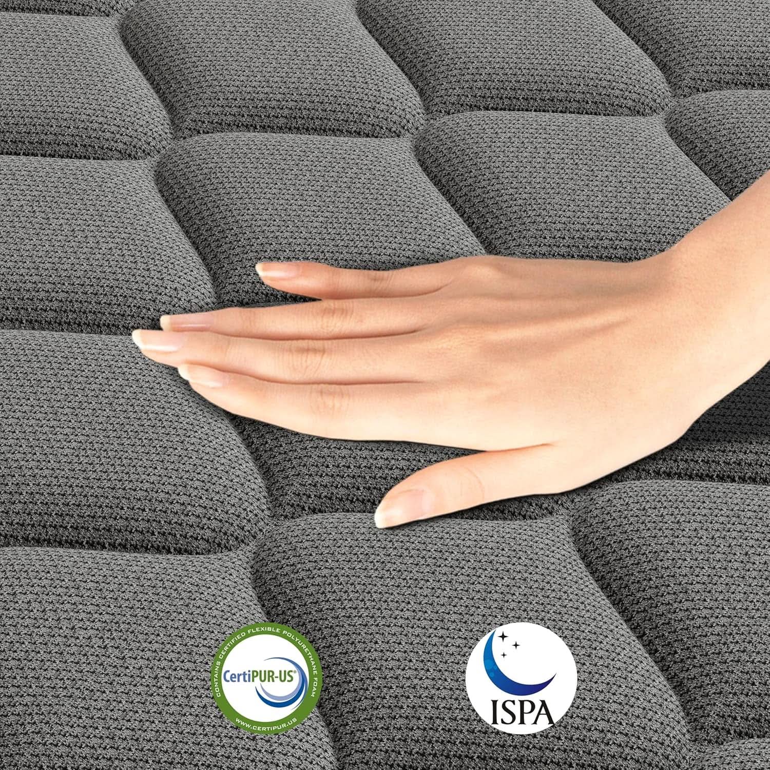 Queen 12 Inch Hybrid Memory Foam Mattress Certipur US