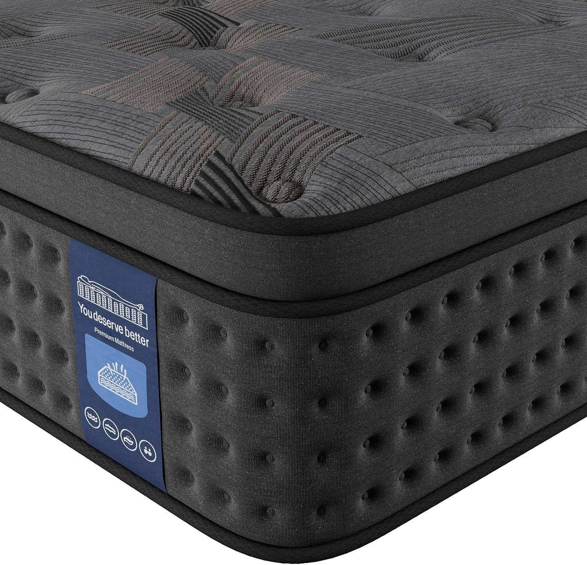 Queen 12 Inches Hybrid Memory foam Mattress CertipurUS