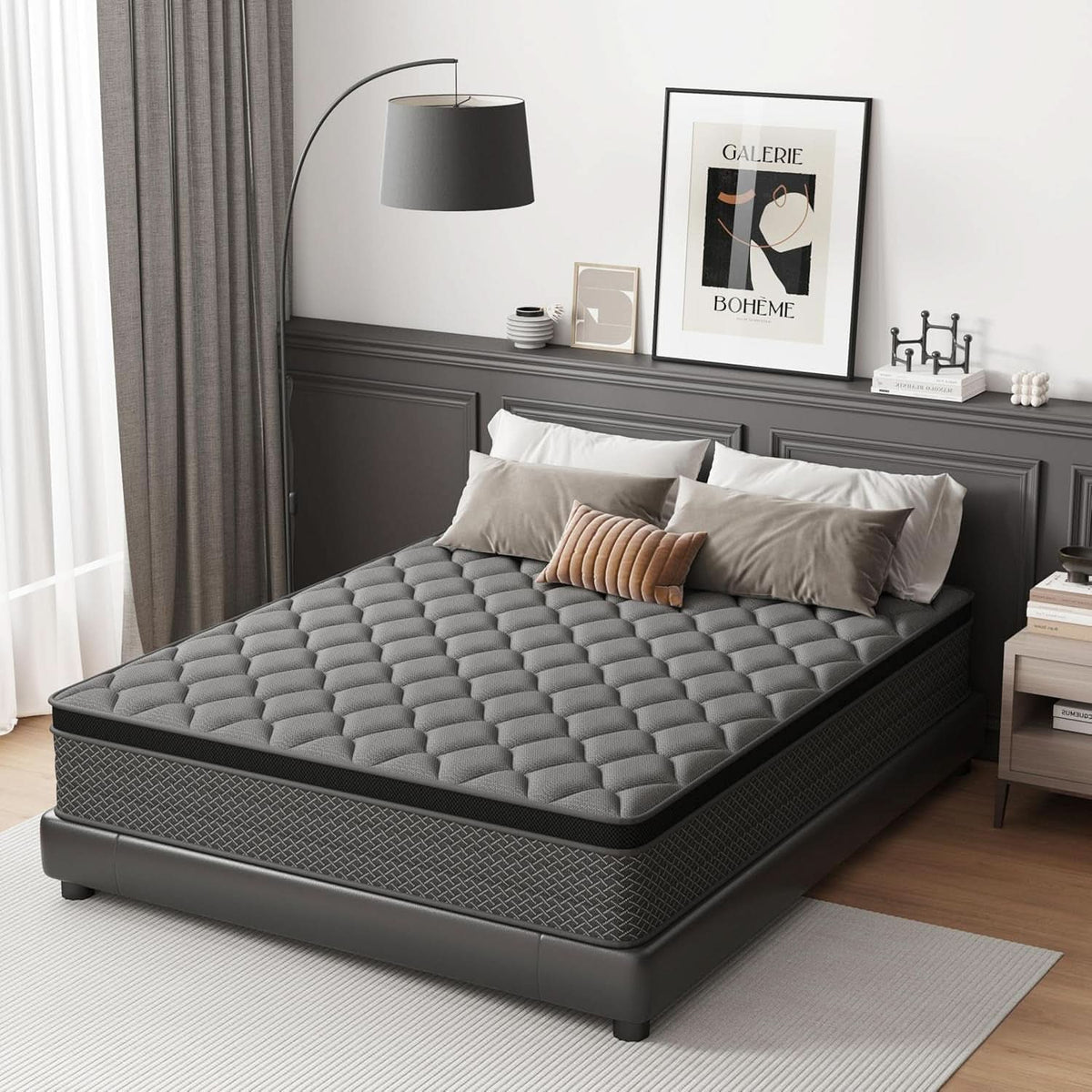 Queen 14 Inch Hybrid Mattress Memory Foam Ultra Comfort Foam