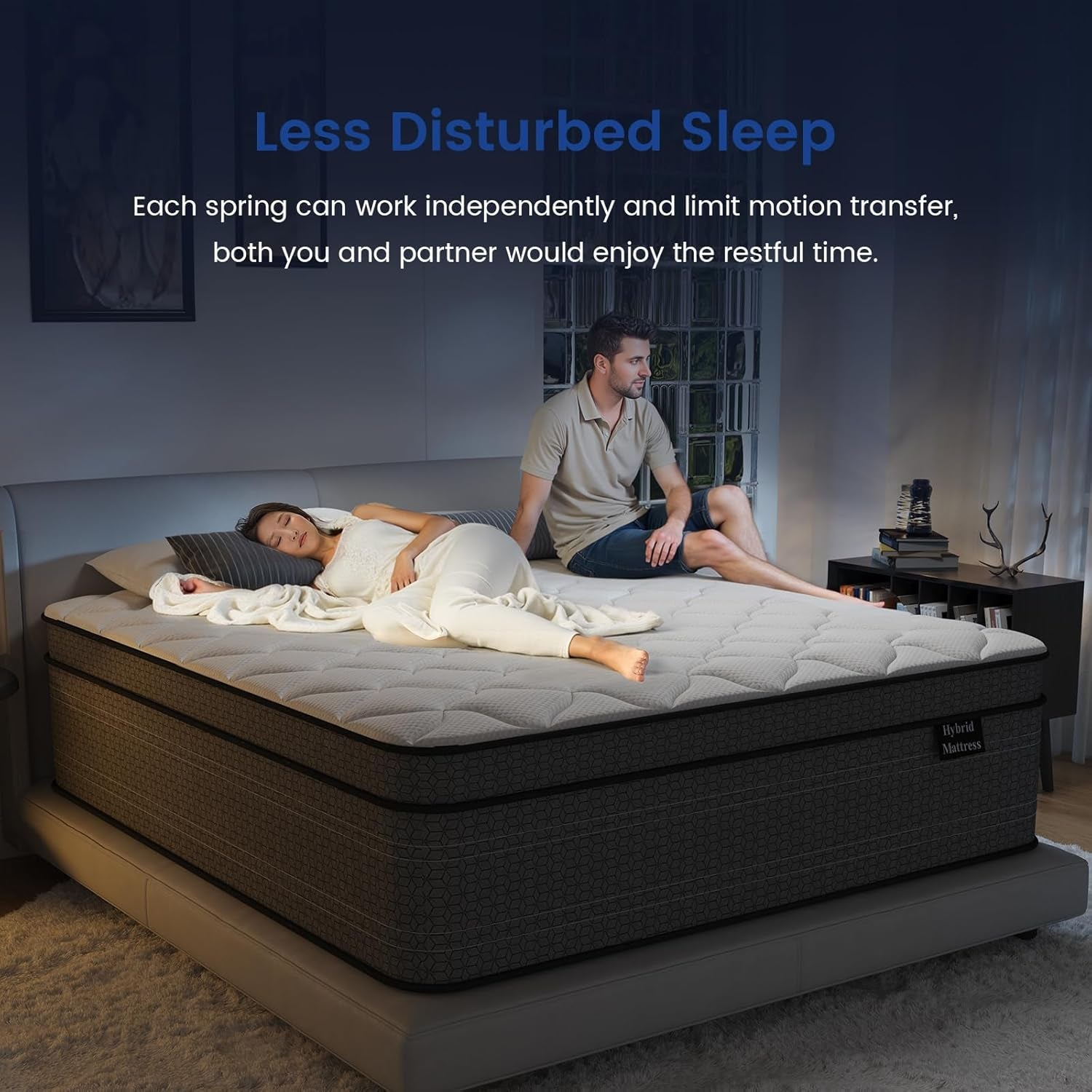 Queen 14 Inch Hybrid Memory Foam Mattress With Pocket Springs