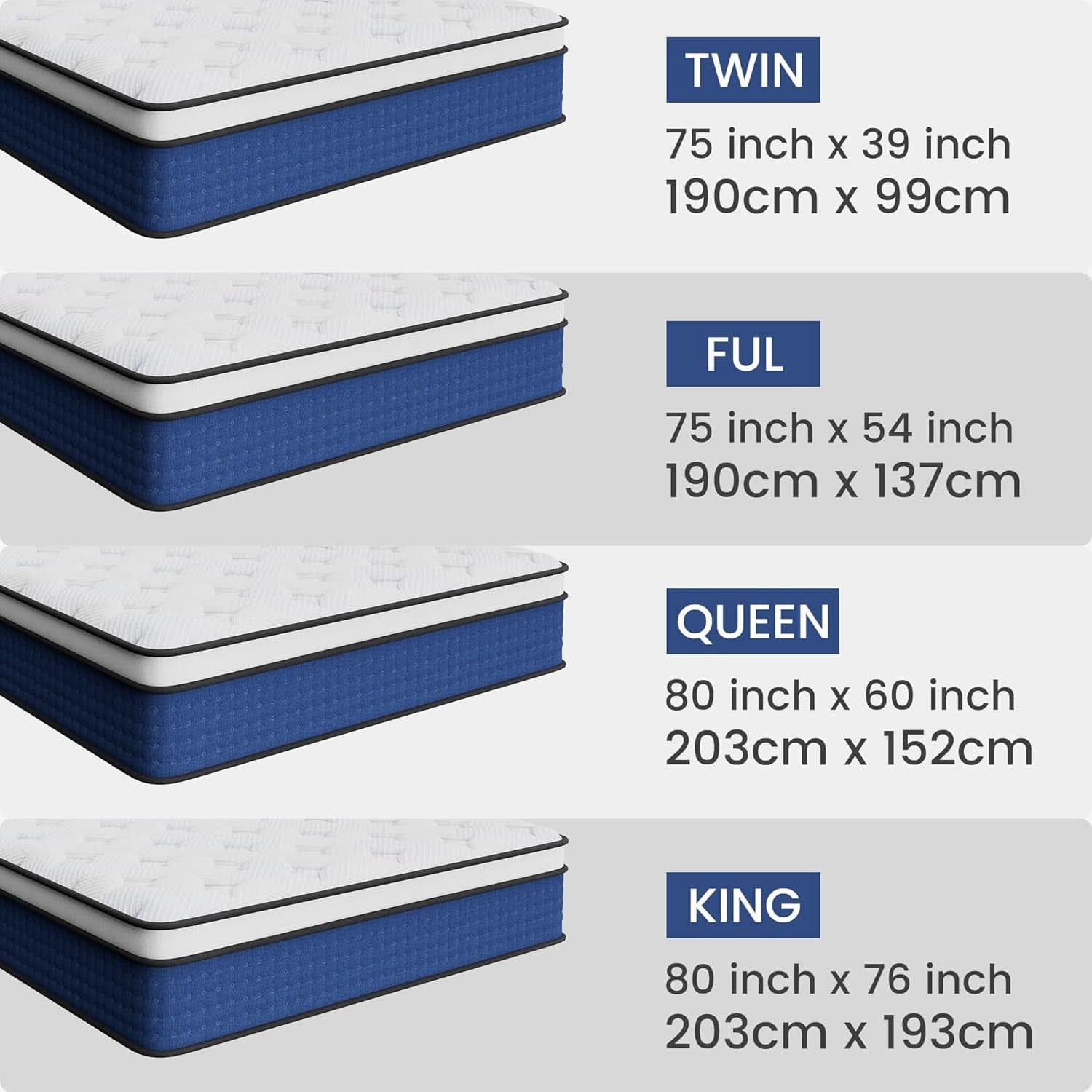 Queen 14 Inch UltraHighDensity Memory Foam Mattress
