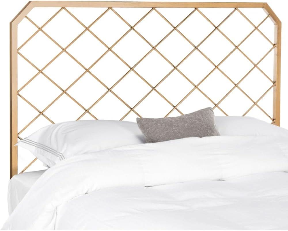 Queen Antique Gold Stitch Headboard for Stylish Bedrooms