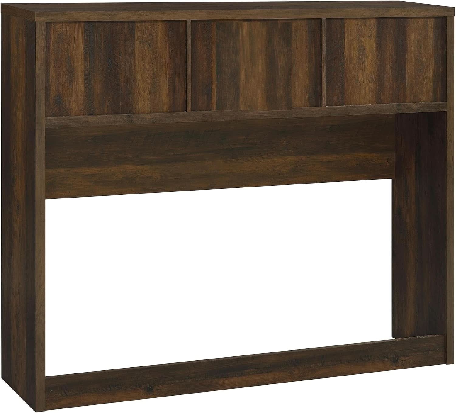 Queen Bookcase Headboard with Dark Pine Finish