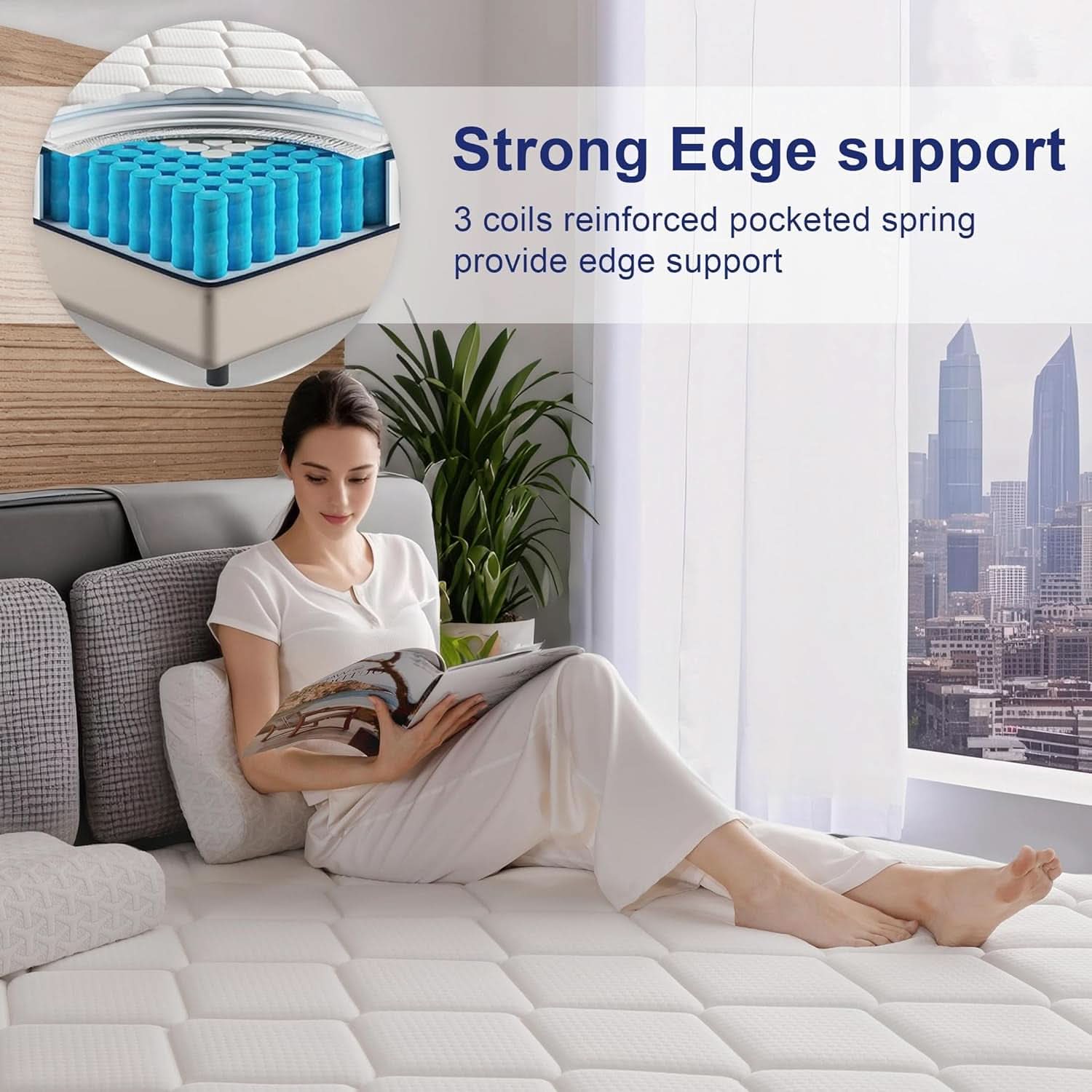 Queen Certipur Memory Foam Hybrid Edge Support Ultra Comfort Mattress Box
