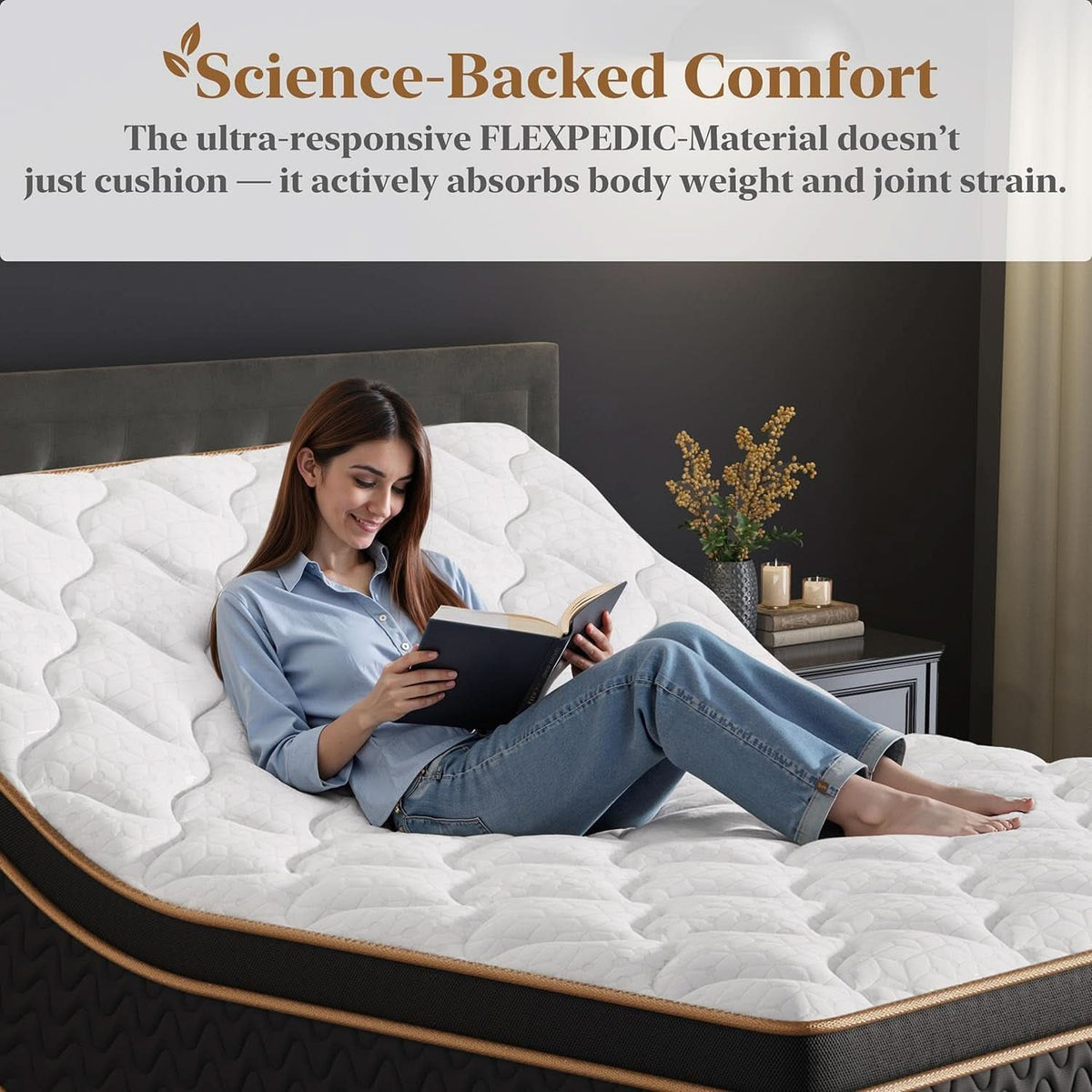 Queen Cooling Hybrid Mattress 14 Inch Certipur US Certified