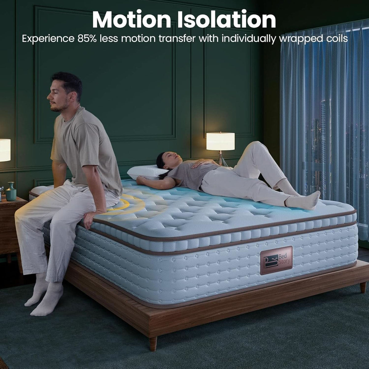 Queen Firm Hybrid Mattress Featuring Lumbar Support