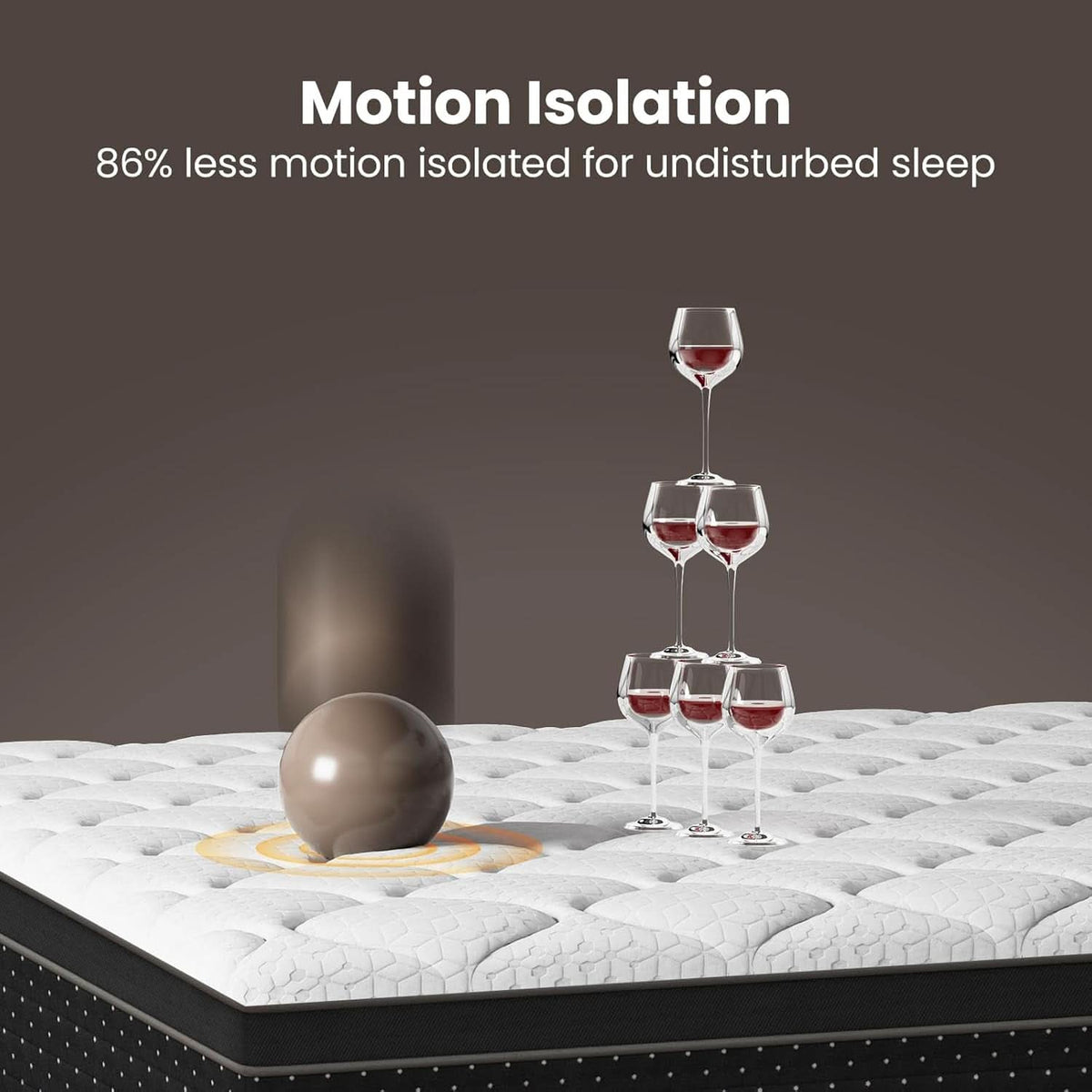 Queen Firm Hybrid Mattress Featuring Motion Isolation