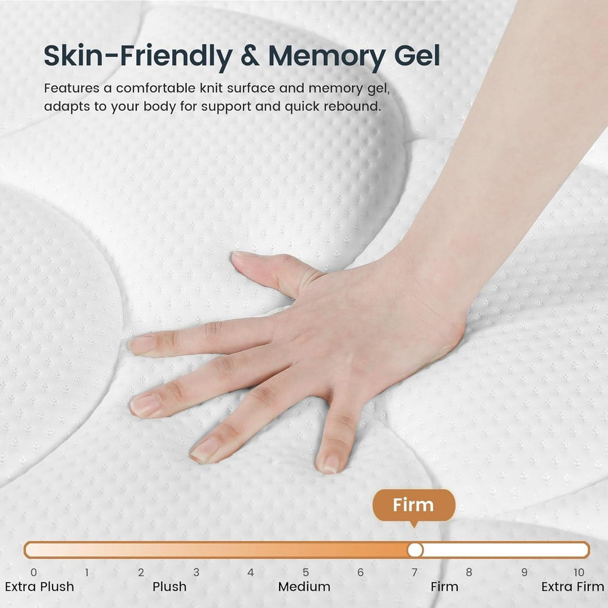 Queen Gel Memory Foam Hybrid Mattress Fourteen Inch Edge Support