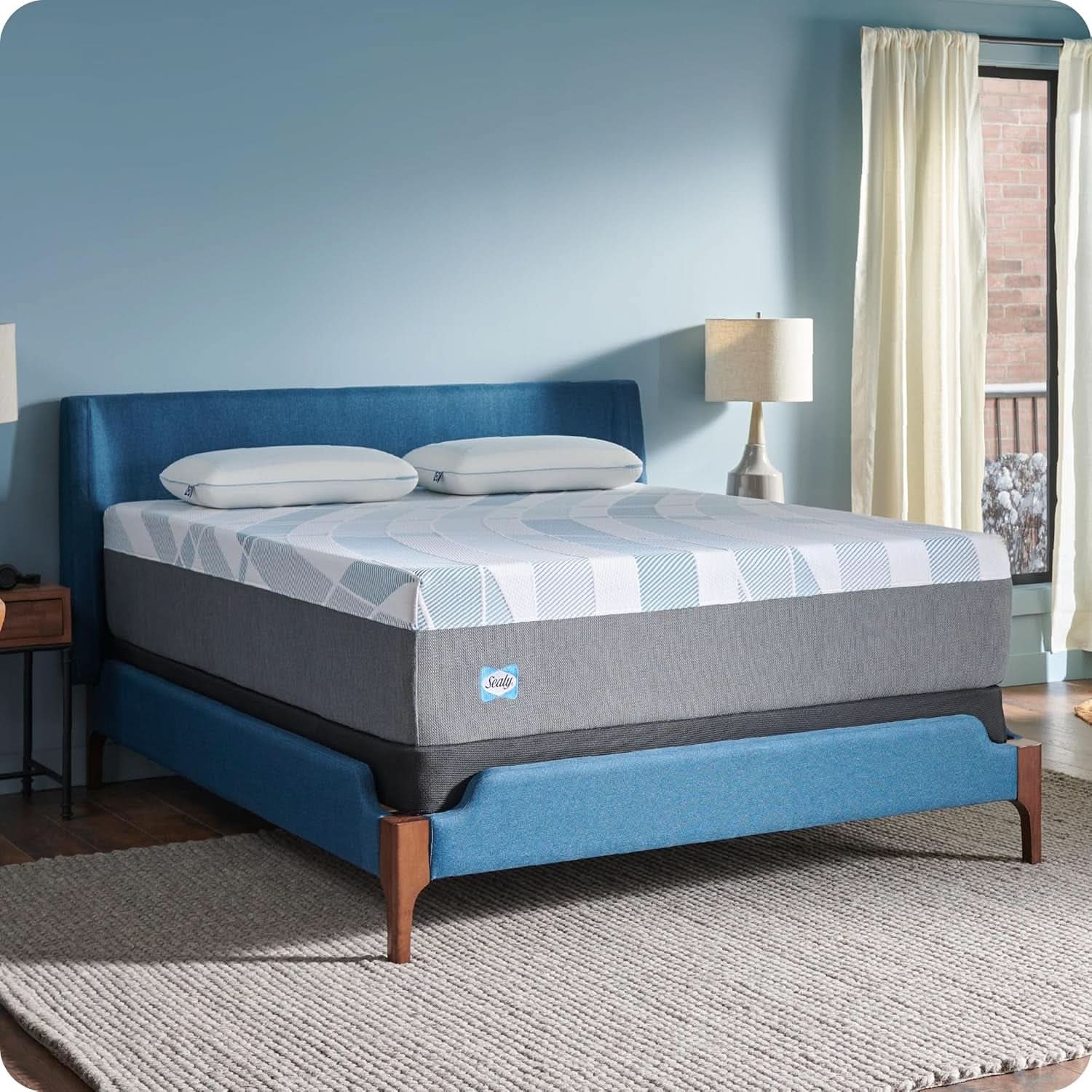 Queen Gel Memory Foam Mattress Machine Washable Cover
