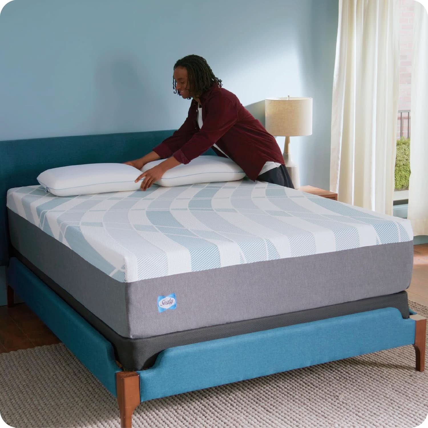 Queen Gel Memory Foam Mattress Machine Washable Cover