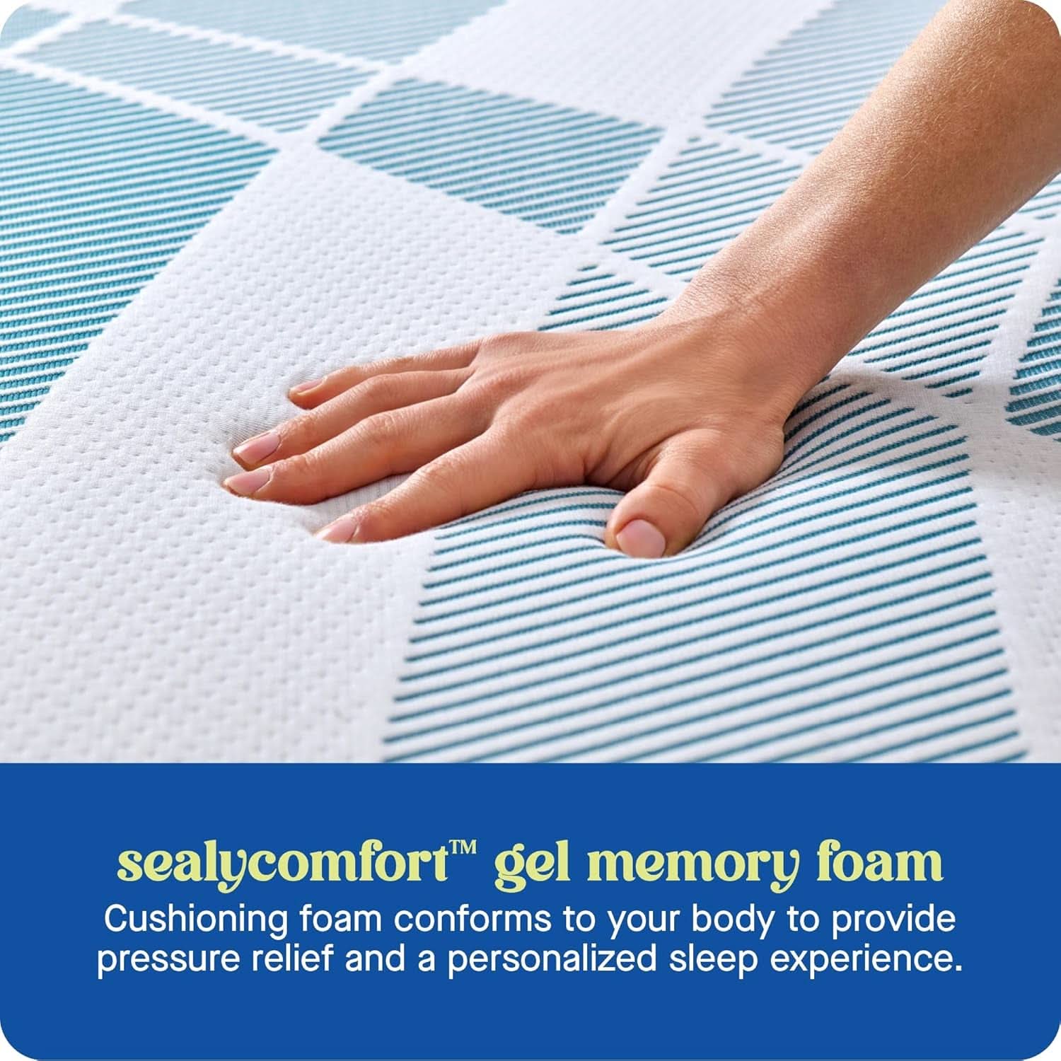 Queen Gel Memory Foam Mattress Machine Washable Cover