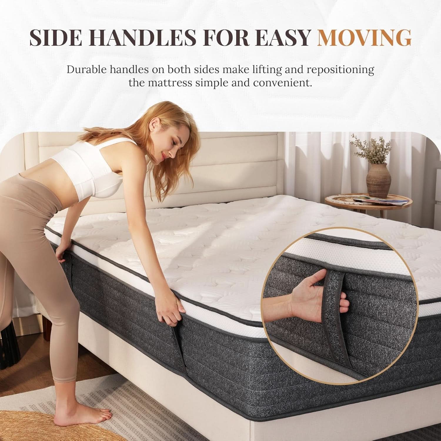 Queen Hybrid Mattress 12 Inch Fiberglass Free Memory Foam