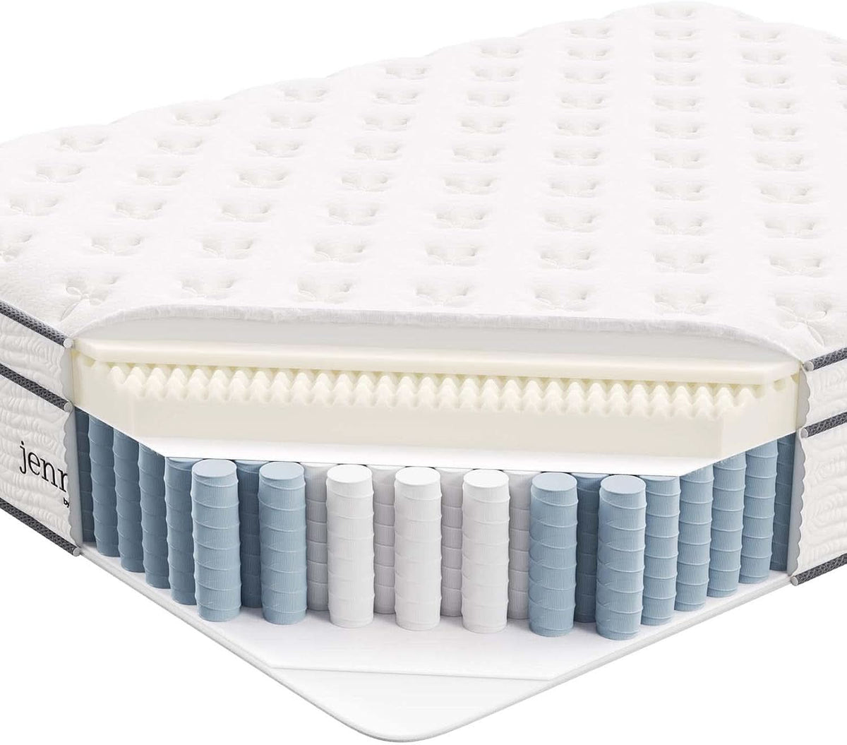 Queen Hybrid Mattress 14 Inch Memory Foam Wrapped Coils