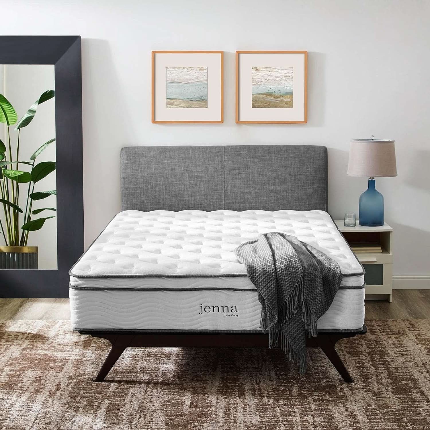 Queen Hybrid Mattress 14 Inch Memory Foam Wrapped Coils