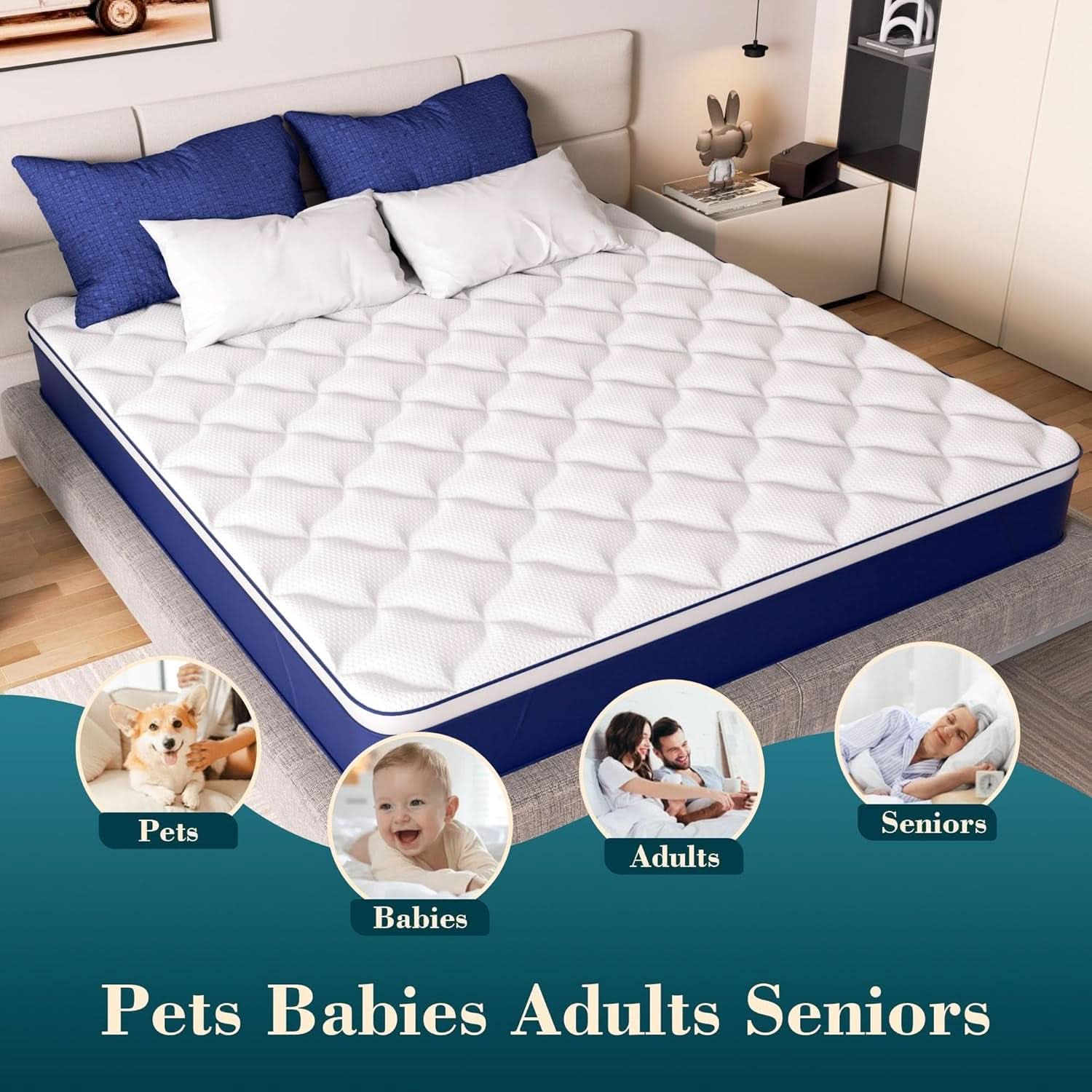 Queen Hybrid Mattress Featuring Pocket Springs GelMemoryFoam