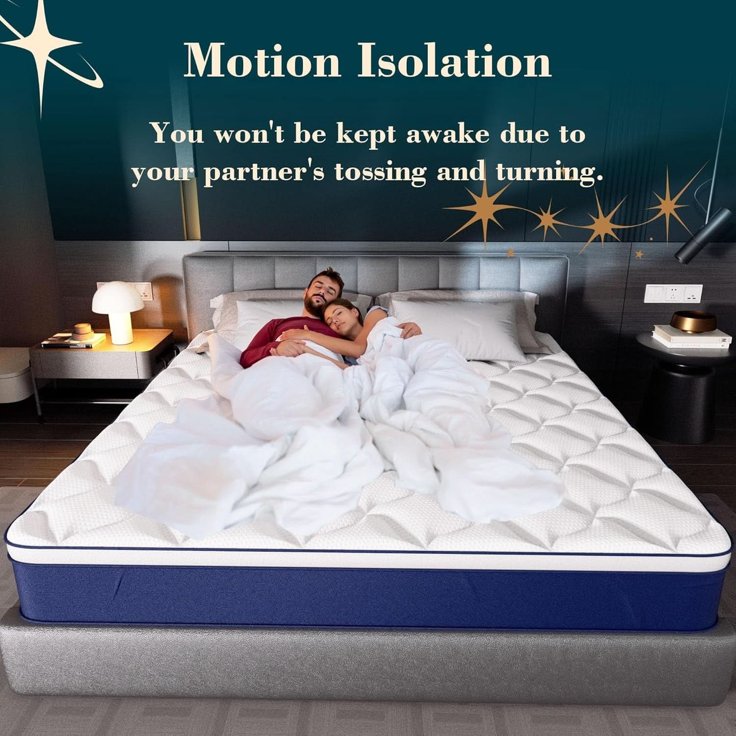 Queen Hybrid Mattress Featuring Pocket Springs GelMemoryFoam