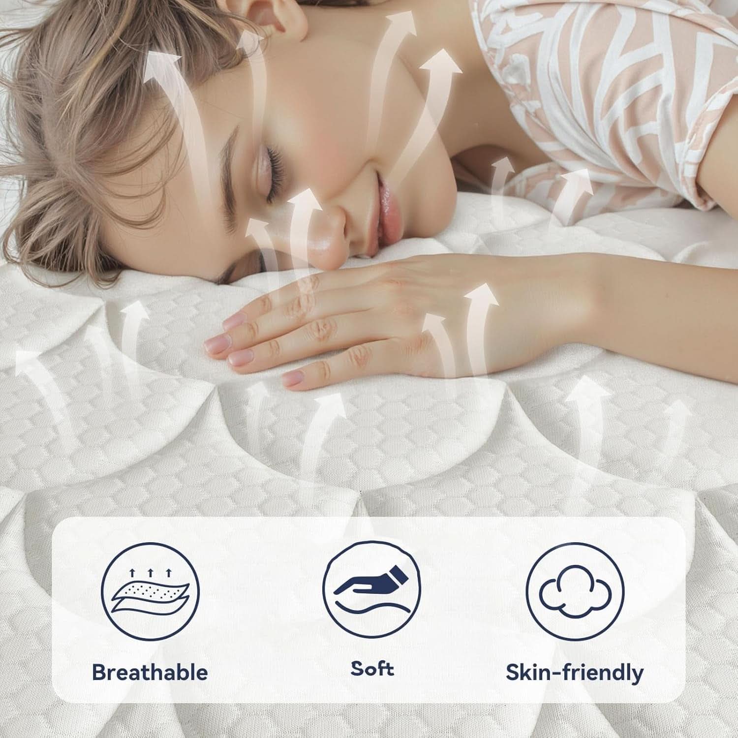 Queen Hybrid Mattress Gel Memory Foam Certipur US Certified