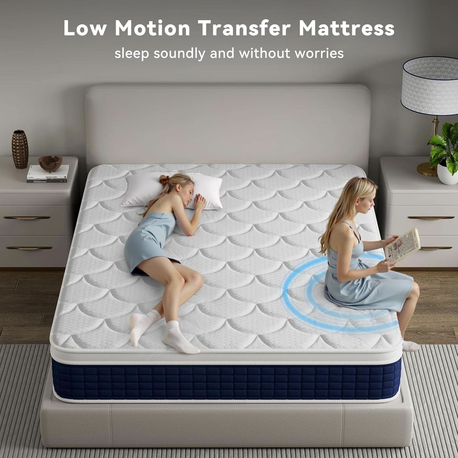 Queen Hybrid Mattress Gel Memory Foam Certipur US Certified