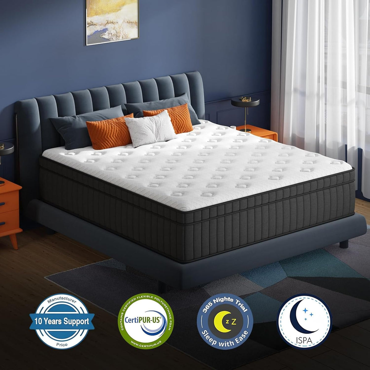 Queen Hybrid Mattress Twelve Inches Pocket Springs