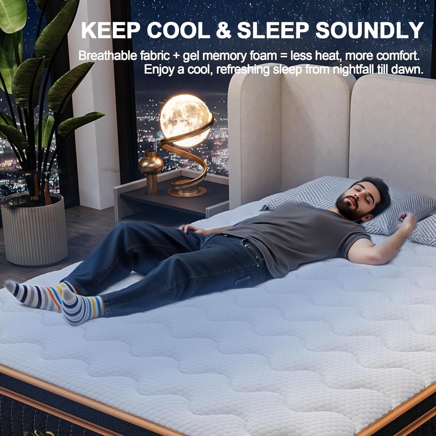 Queen Hybrid Mattress TwelveInch Memory Foam Edge Support