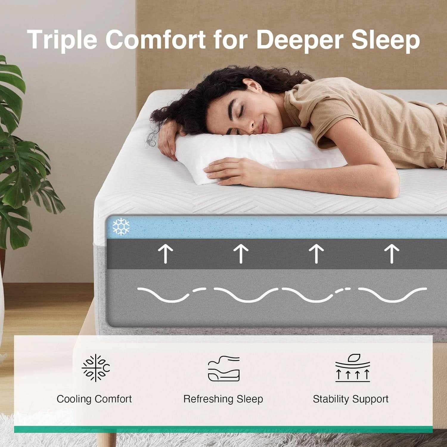 Queen Memory Foam Mattress 12Inch Medium Plush Comfort
