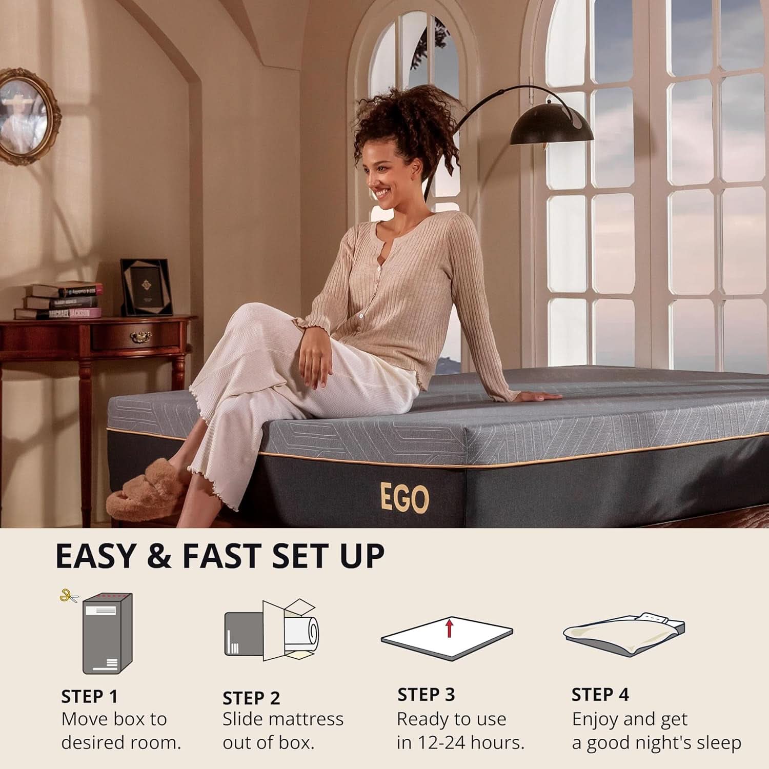 Queen Memory Foam Mattress 12Inch Midnight Black Edition