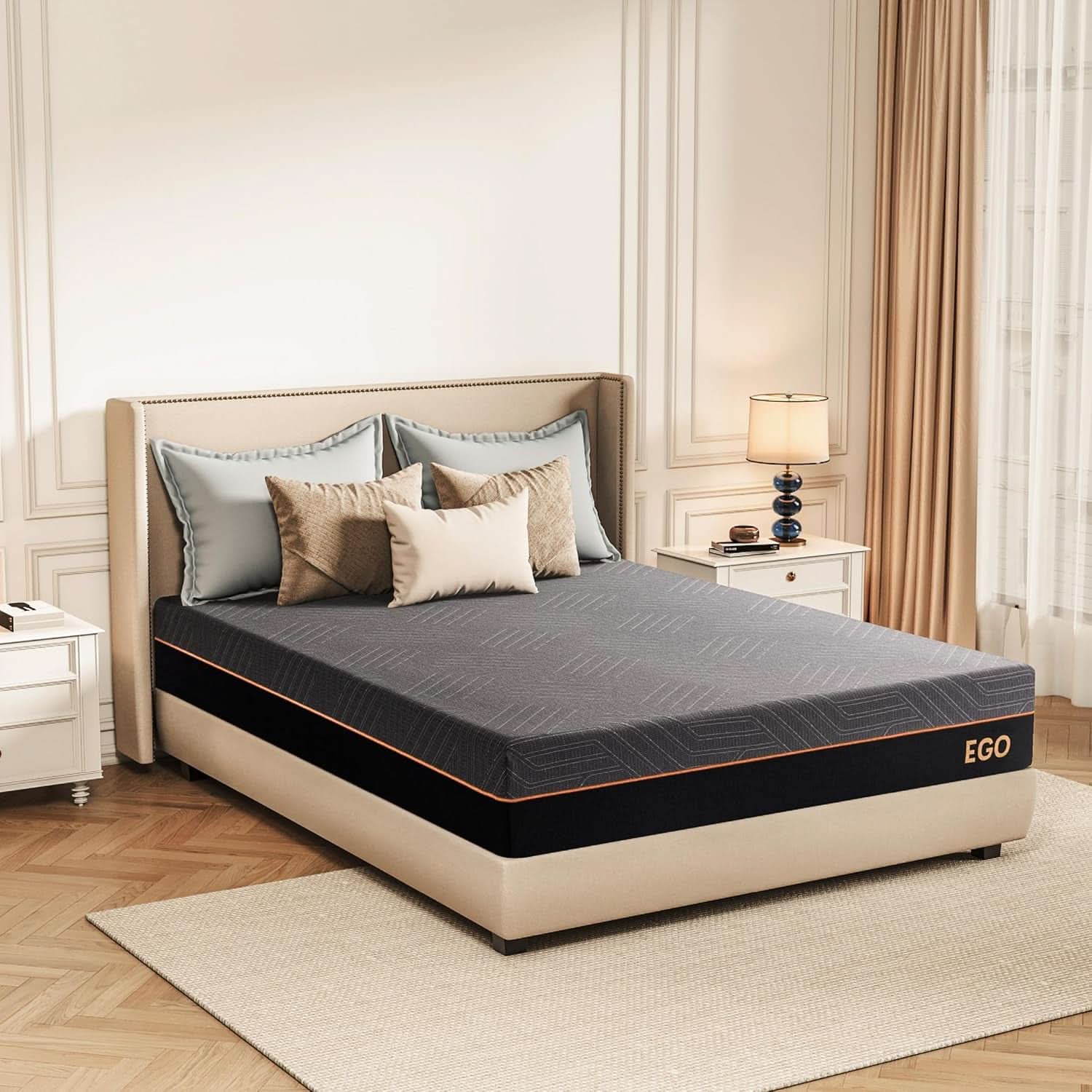 Queen Memory Foam Mattress 12Inch Midnight Black Edition