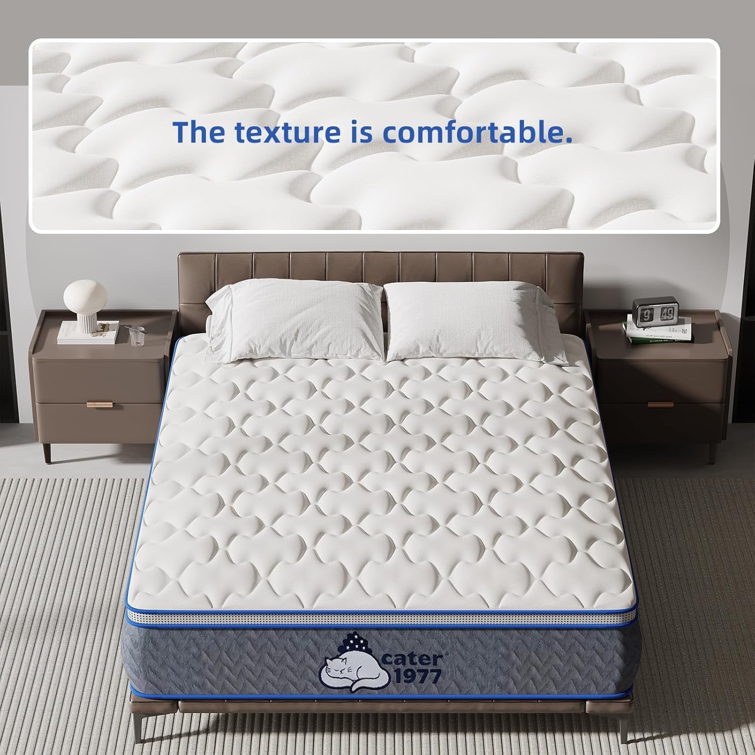 Queen Memory Foam Mattress 12.9 Inch Thick With Edge Reinforcement