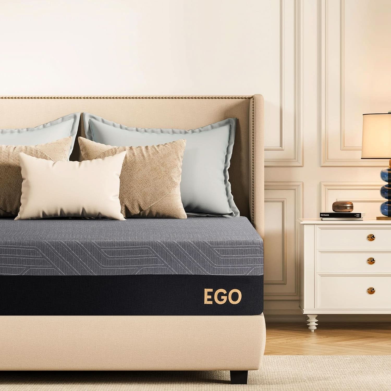 Queen Memory Foam Mattress Charcoal Premium Orthopedic